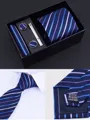 Delicate Polyester Tie Tie Clip Cufflinks