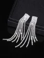 Women's Fancy Rhinestone Long Tassel Earrings