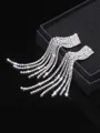 Women's Fancy Rhinestone Long Tassel Earrings