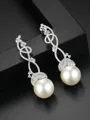 Exquisite Copper With Imitation Pearl Earrings