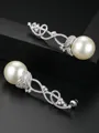 Exquisite Copper With Imitation Pearl Earrings