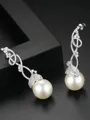 Exquisite Copper With Imitation Pearl Earrings