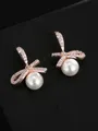 Sweet Metal With Bowknot Earrings