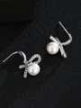 Sweet Metal With Bowknot Earrings