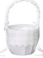 Perfect Flower Basket In Lace With Bowknot