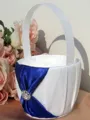 Lovely Flower Basket In Cloth With Rhinestone