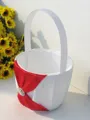 Lovely Flower Basket In Cloth With Rhinestone