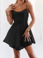 Radiant A-line Spaghetti Straps Sleeveless Sequins Short/Mini Homecoming Dress With Layers