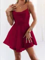 Radiant A-line Spaghetti Straps Sleeveless Sequins Short/Mini Homecoming Dress With Layers