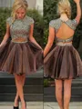 A-line Scoop Sleeveless Perfect Organza Short/Mini Homecoming Dress