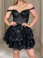 Fashion A-line Sweetheart Tulle Corset Short/Mini Homecoming Dress With