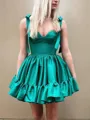 A-line Sweetheart Graceful Taffeta Short/Mini Homecoming Dress With Ruffles
