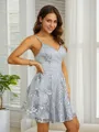 A-line V-Neck Chic Sleeveless Short/Mini Homecoming Dresses