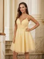 A-line V-Neck Exquisite Sleeveless Short/Mini Homecoming Dresses