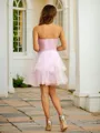 A-line Sweetheart Classic Sleeveless Short/Mini Tulle Homecoming Dresses