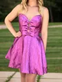 Sophisticated A-line Sweetheart Bow Short/Mini Homecoming Dress