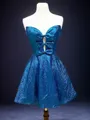 Sophisticated A-line Sweetheart Bow Short/Mini Homecoming Dress