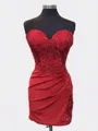 Appliques Trendy Sheath Sweetheart Lace Short/Mini Corset Homecoming Dress