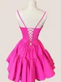 Straps A-line Spaghetti Gorgeous Short/Mini Stretch Crepe Corset Homecoming Dress