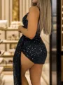 Straps Sheath Spaghetti Captivating Sequin Short/Mini Corset Homecoming Dress