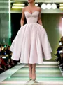 Sequin A-line Timeless Sweetheart Tea-Length Satin Homecoming Dress