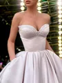 Sequin A-line Timeless Sweetheart Tea-Length Satin Homecoming Dress