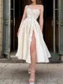 Straps A-line Spaghetti Trendy Appliques Lace Short/Mini Organza Homecoming Dress