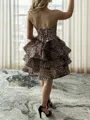 Unforgettable A-line Sweetheart Cascading Ruffles Short/Mini Corset Homecoming Dress