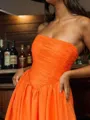 Extravagant A-line Straight Pleated Short/Mini Charmeuse Corset Homecoming Dress