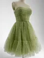 Aristocratic A-line Straps Pleated Short/Mini Tulle Corset Convertible Homecoming Dress