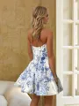 Perfect A-line Sweetheart Cascading Ruffles Chiffon Short/Mini Corset Homecoming Dress