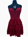 Splendiferous A-line Sweetheart Cascading Ruffles Short/Mini Corset Homecoming Dress
