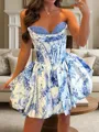 Aristocratic A-line Sweetheart Appliques Lace Short/Mini Corset Homecoming Dress