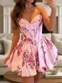 Magnificent A-line Sweetheart Appliques Lace Short/Mini Corset Homecoming Dress