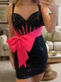 Unforgettable Sheath Straps Appliques Lace Short/Mini Satin Corset Homecoming Dress