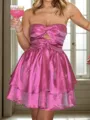 Fashion A-line Sweetheart Ruffles Short/Mini Homecoming Dress
