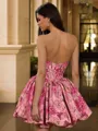 Magnificent A-Line Strapless Ruffles Short/Mini Corset Homecoming Dress