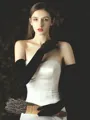 Elegant Velvet Opera Length Wedding Gloves