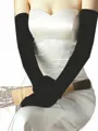 Elegant Velvet Opera Length Wedding Gloves