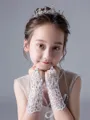 Chic Lace With Rhinestone Wrist Length Gloves