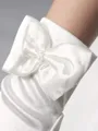 Unique Cloth With Bowknot Wrist Length Gloves