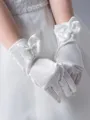 Unique Cloth With Bowknot Wrist Length Gloves