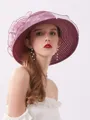 Ladies' Romantic Silk Flower Adjustable Beach/Sun Hats
