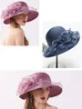 Ladies' Romantic Silk Flower Adjustable Beach/Sun Hats
