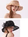 Ladies' Special Lace Silk Flower Adjustable Beach/Sun Hats