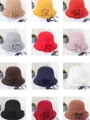 Ladies' Elegant Wool Silk Flower Floppy Hats
