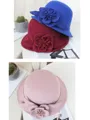 Ladies' Elegant Wool Silk Flower Floppy Hats
