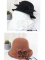 Ladies' Elegant Wool Silk Flower Floppy Hats