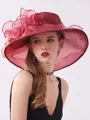 Ladies' Elegant Organza Silk Flower Adjustable Kentucky Derby Hats/Tea Party Hats