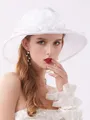 Ladies' Eye-catching Net Silk Flower Adjustable Kentucky Derby Hats/Tea Party Hats